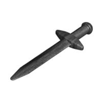 Espada com grade cruzada Cinza Escura Perolada