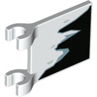 Bandeira com desenho de esfarrapada Branca