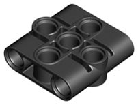 Bloco Conector de Pinos Viga 1x3x3 Preto