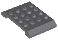 Placa com dupla cunha 4x6x2/3 Cinza Escura