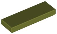 Placa Lisa 1x3 Olive Green