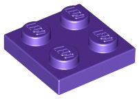 Placa 2x2 Dark Purple