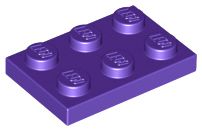 Placa 2x3 - Dark Purple