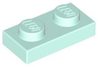 Placa 1x2 Azul Bebê - Light Aqua