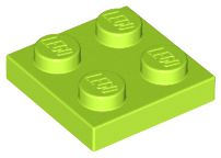 Placa 2x2 Verde Limão