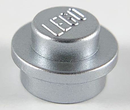 Placa Redonda 1x1 Prata Metálico