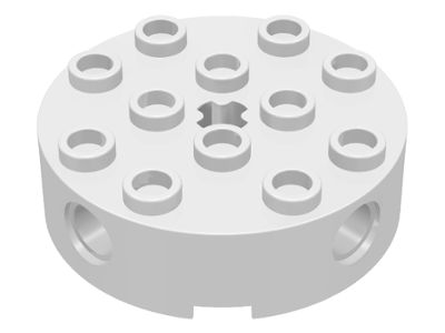 Tijolo Redondo 4x4 com 4 encaixes pra pino Branco