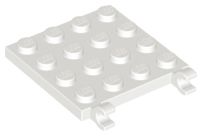 Placa Modificada 4x4 com clips laterais abertos branca