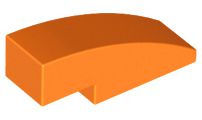 Tijolo curvo 3x1 - Laranja