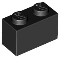 Tijolo 1x2 Preto