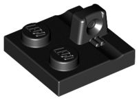 Placa 2x2 com dobradiça Preta