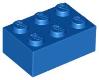Tijolo 2x3 Azul