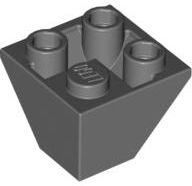 Inclinação invertida 2x2 dupla convexa Cinza Escura
