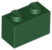 Tijolo 1x2 Verde Escuro