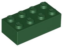Tijolo 2x4 Verde Escuro
