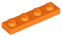 Placa 1x4 Laranja