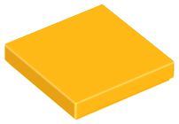 Placa Lisa 2x2 Laranja Brilhante