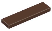 Placa Lisa 1x4 Marrom Escura