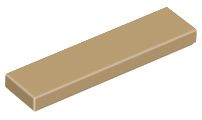 Placa Lisa 1x4 Bege Escura