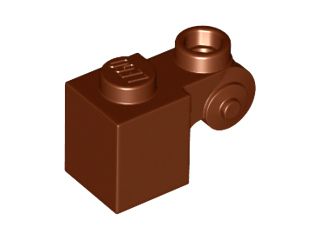 Tijolo Modificado 1x1 com pergaminho com pino oco Marrom