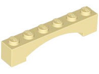 Tijolo Arco 1x6 Bege
