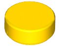 Placa Lisa Redonda 1x1 Amarela