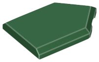 Placa modificada 2x3 Pentagonal verde escura