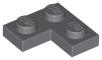Placa de Canto 2x2 Cinza Escura