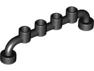 Barra 1x6 com studs ocos Preta