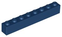 Tijolo 1x8 Azul Escuro