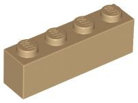 Tijolo 1x4  Bege Escura