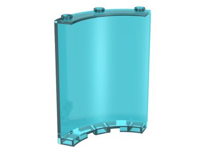 Quarto de Cilindro 4x4x6 Translúcido Azul Claro