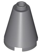 Cone 2x2x2 com furo no centro Cinza Escuro