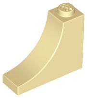 Tijolo com arco invertido 1x3x2 Bege