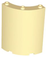 Quarto de Cilindro 4x4x6 Bege