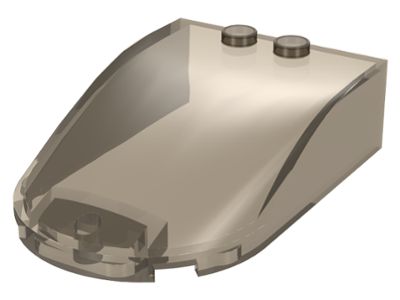 Para-brisa 6x4x1 Curvo Translúcido Preto