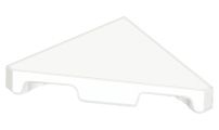 Placa Lisa Modificada Triangular 2x2 Branca