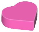 Placa 1x1 em coração Rosa Escura