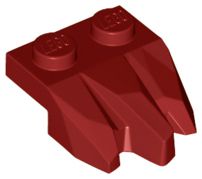 Placa Modificada 1x2 com 3 garras Dark Red