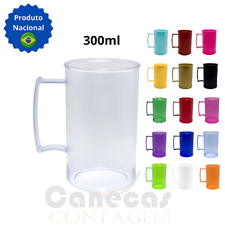 100 Canecas Acrílicas 300ml – SEM PERSONALIZAÇÃO