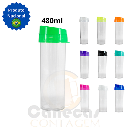 50 Garrafas Acqua Bio 480ml Eco Garrafa TRANSPARENTE – SEM PERSONALIZAÇÃO