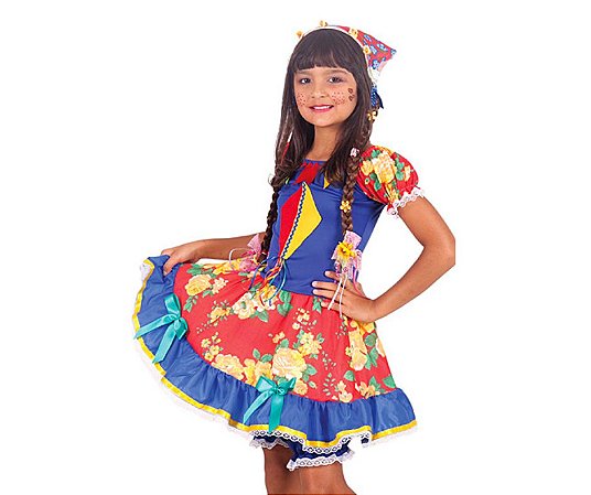 vestido caipira vermelho