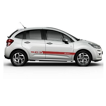 Adesivo para Citroen C3 Faixa CA1 Sport Lateral Fita Colante