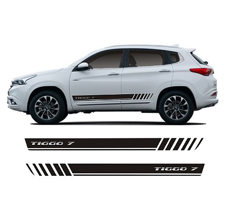 Adesivo Lateral Chery Tiggo 7 Faixa Colante Fita Adesiva