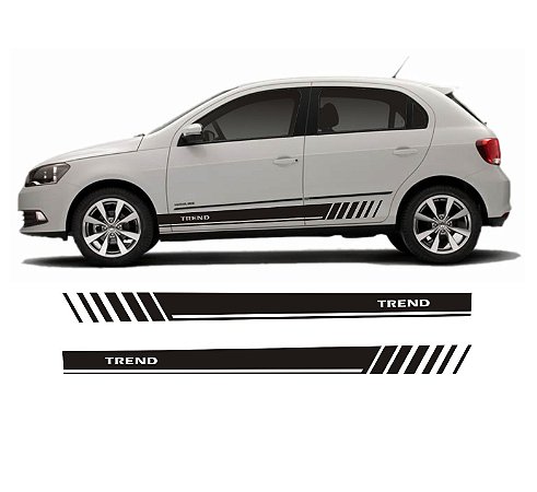 Adesivo Lateral Para Gol e Voyage Faixa TL1 Trend G5 G6 G7 G8 4 Portas Fita Colante