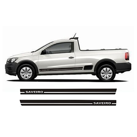 Adesivo Lateral Para Vw Saveiro Faixa SR2 Fita Colante Fita Com Apoia Pé