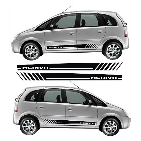 Adesivo Lateral Para Chevrolet Meriva Faixa Mv2 Tuning Fita Colante Adesiva Sticker