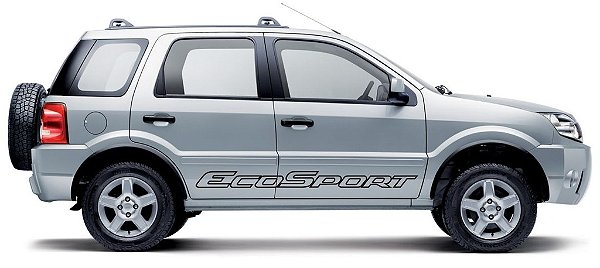 Adesivo faixa lateral tuning Ford EcoSport antiga modelo ECOSPORT VAZADA Fita SRT