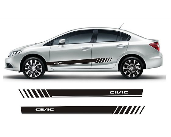 Adesivo Honda New Civic Faixa Lateral modelo CV3 Fita Colante SRT