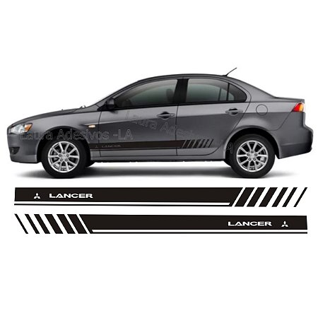 Adesivo lateral para Lancer Mitsubishi modelo ML2 Faixa Fita Colante SRT